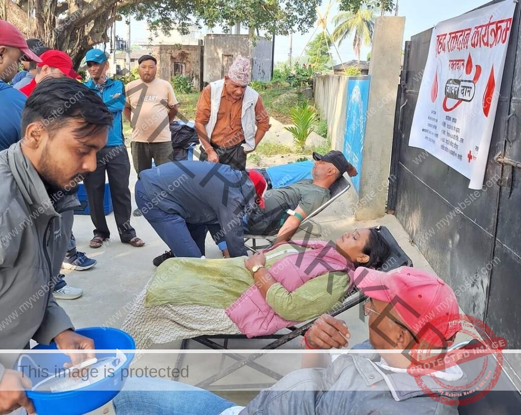 बागमतीमा भएको रक्तदान कार्यक्रममा २६ जनाले गरे रगतदान